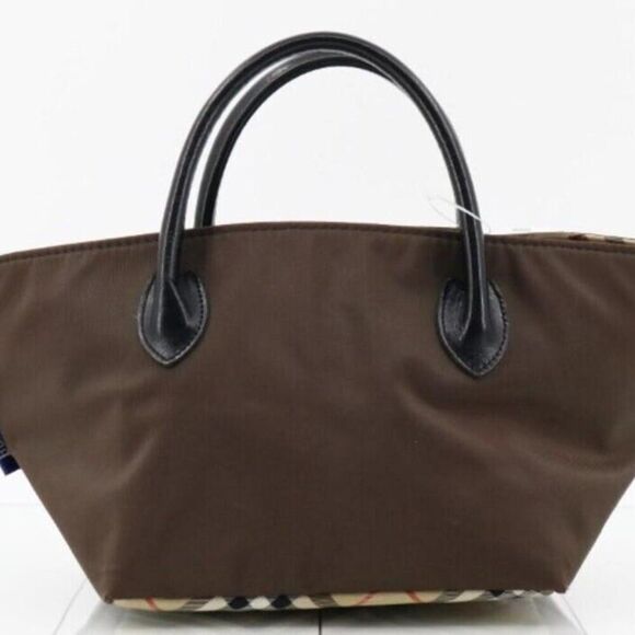 Burberry Blue Label Brown Nylon and Nova Check Mini Tote - Authentic and Vintage - Picture 3 of 6